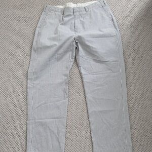 Jos. A. Bank Men's Pinstriped Black and White Chinos